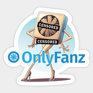 OnlyFanz: The Chic & Cheeky Fan Model Parody Sticker